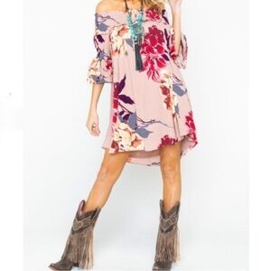 Shyanne off shoulder smocked floral dress